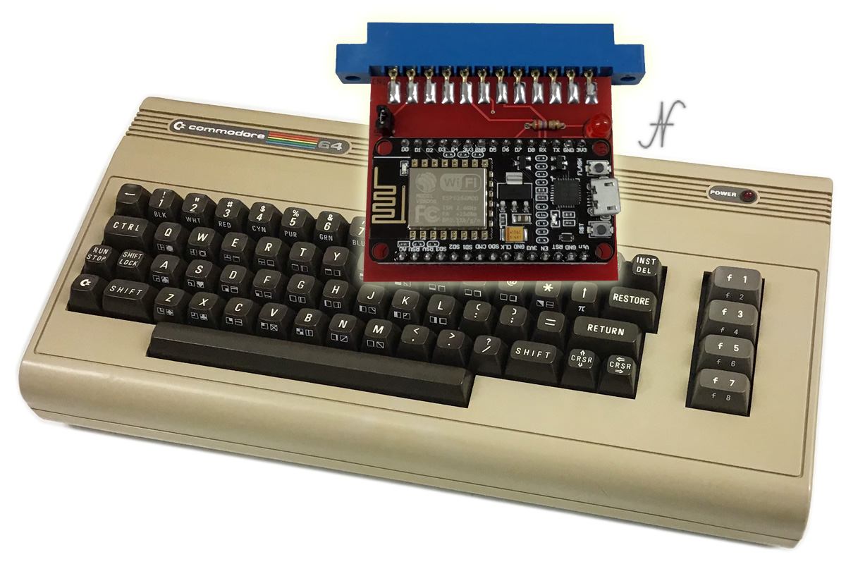 Commodore 64, modem wifi, bbs, internet, nodemcu