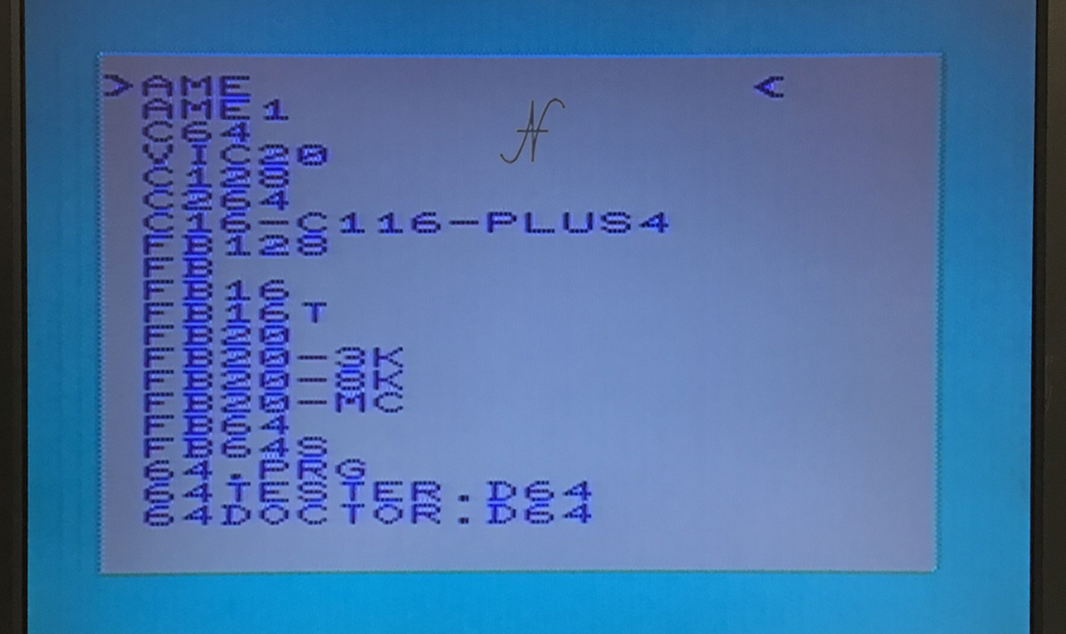 Commodore Vic20, SD2IEC, elenco cartelle