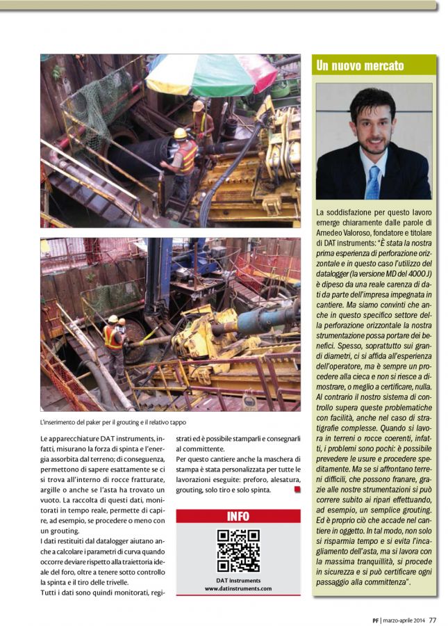 2014, Amedeo Valoroso, intervista rivista PF, n2