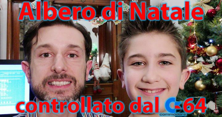 Christmas tree controlled commanded connected Commodore 64, Amedeo and Leo, Christmas lights connected to the Commodore 64