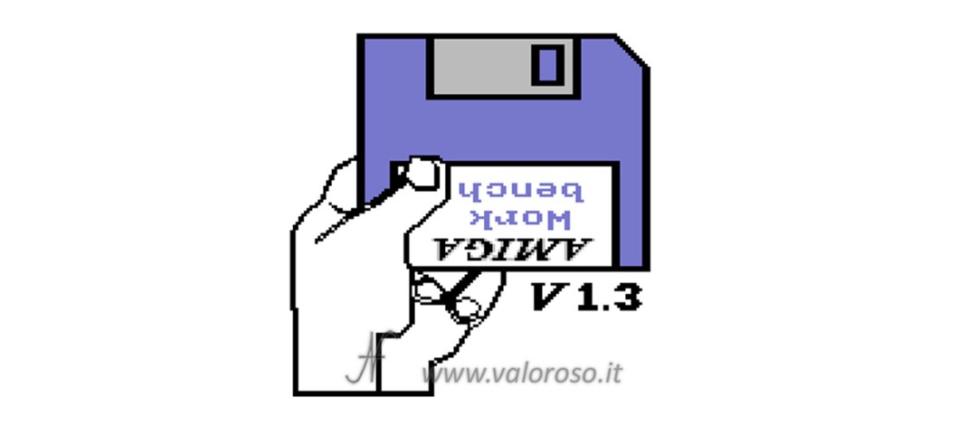 Amiga 2000, Commodore A2000, Amiga Work bench KickStart 1.3 boot screen, startup screen, schermata avvio