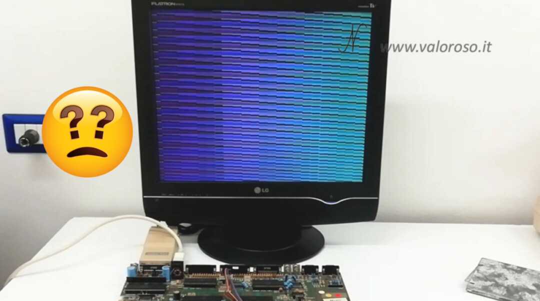 Amiga 500 DiagROM, strange screens lines start powering