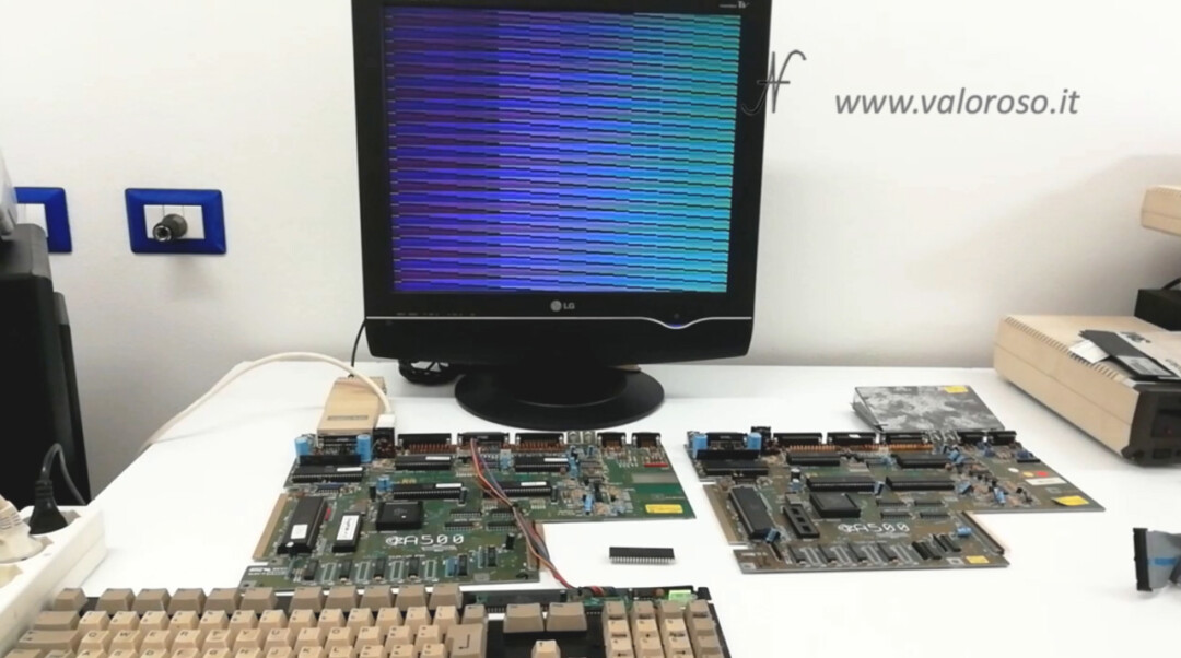 Amiga 500 DiagROM tastiera floppy disk drive test prova