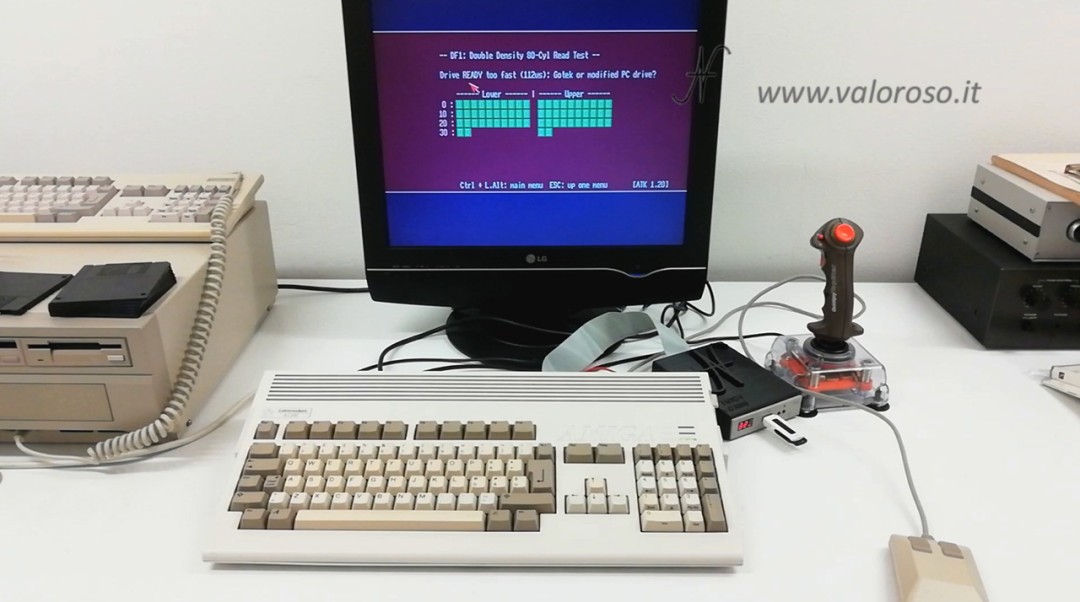 AmigaTestKit v1.20 recognizes whether modified floppy disk drive or gotek