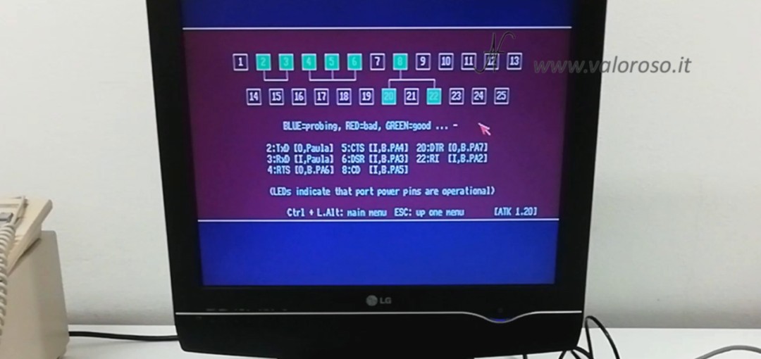AmigaTestKit v 1.20 test porta seriale del Commodore Amiga 1200, CBM A1200