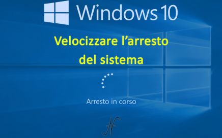 Arrestare, spegnere velocemente Windows 10, pannello di controllo, regedit, ibernazione, arresto in corso, velocizzare l'arresto del sistema