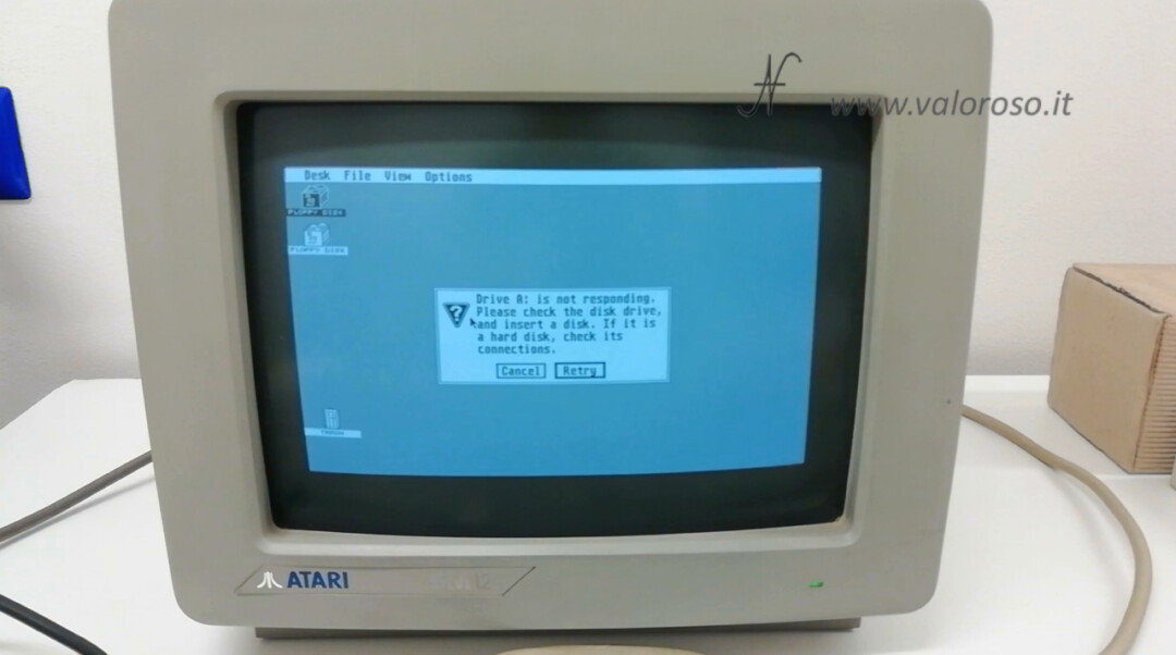Atari 1040 ST Atari ST GEM TOS sistema operativo drive not responding errore disco