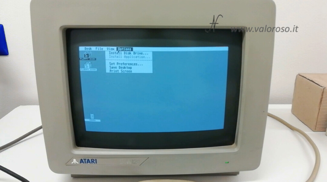 Atari 1040 ST Atari ST GEM TOS operating system menu options