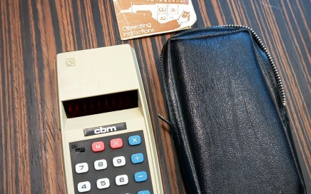 CBM 776M, vintage Commodore calcolatrice, con astuccio e manuale