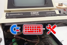 CBM 8032, Commodore PET, keyboard repair, contact cleaning, graphite, cover