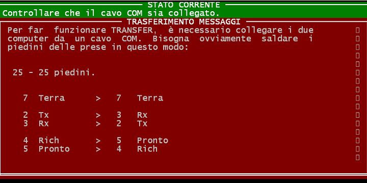 Amedeo Valoroso, COM TRANSFER, messages RS232, GWBASIC, DOS, 1992