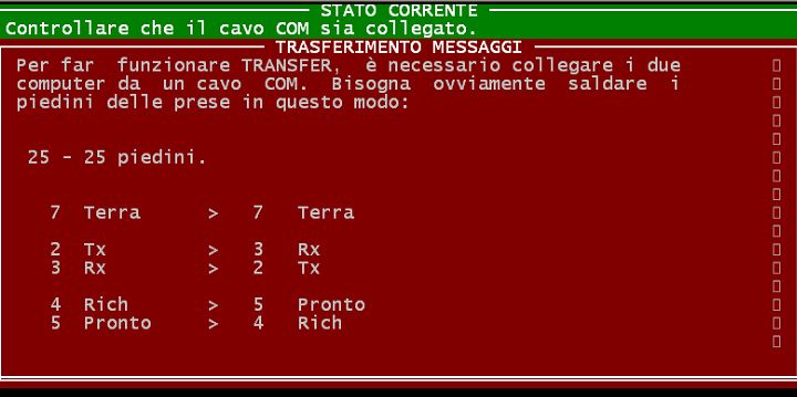 Amedeo Valoroso, WITH TRANSFER, messages RS232, GWBASIC, DOS, 1992