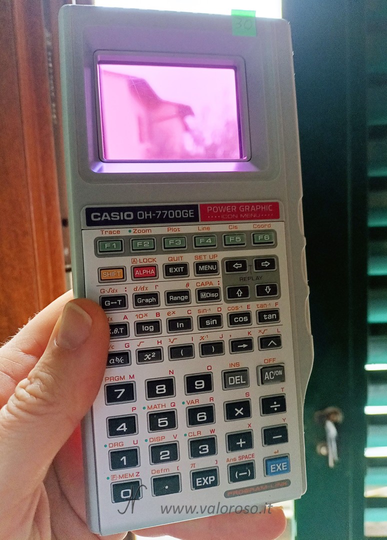 Casio OH7700GE : calcolatrice OH (Overhead Projector Unit) per lavagna luminosa (Casio, 1993)