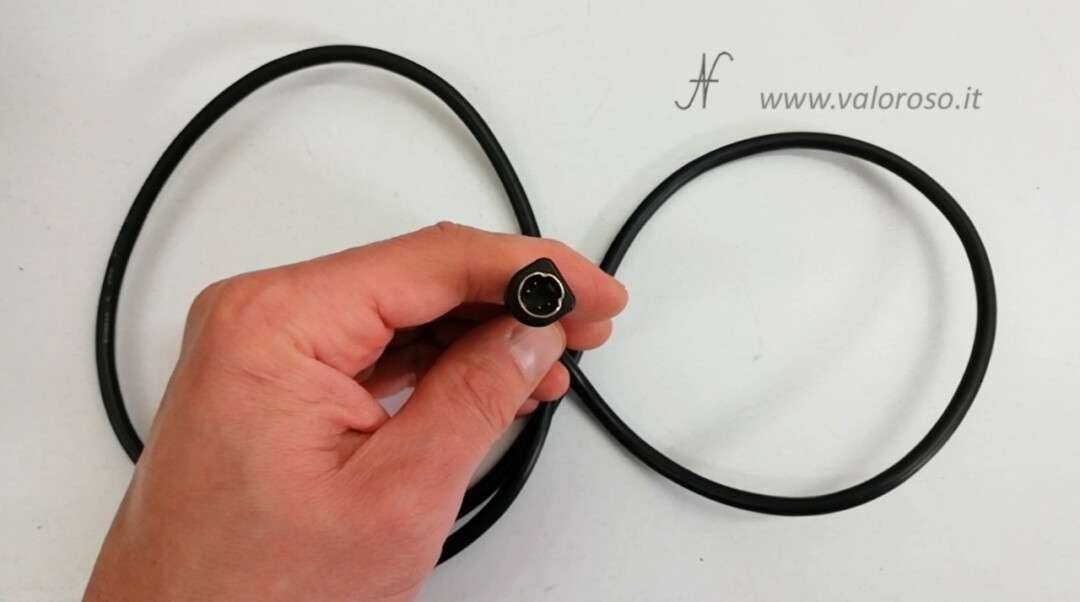 Printed S-Video cable 4-pole miniDIN circular S-Video round connector