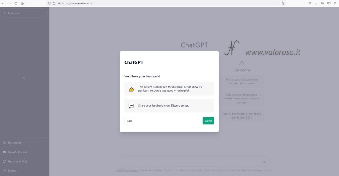 ChatGPT di OpenAI, intelligenza artificiale, Chat GPT 3, discord server, precauzioni 3