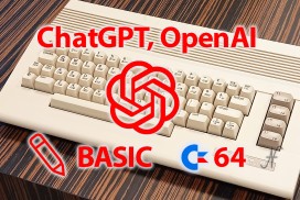 OpenAI ChatGPT, artificial intelligence to write programs in Basic of the Commodore 64, C64, cover