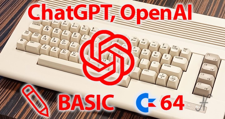 OpenAI ChatGPT, artificial intelligence to write programs in Basic of the Commodore 64, C64, cover