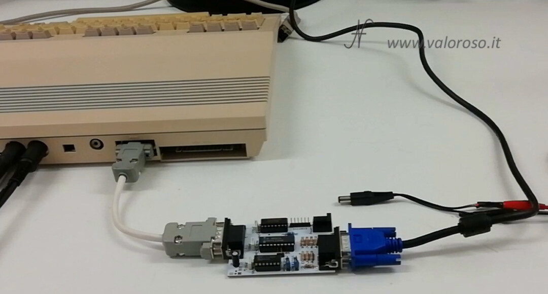 Collegare due monitor al Commodore 128, adattatore convertitore interfaccia RGBI CGA to VGA 15kHz cavi