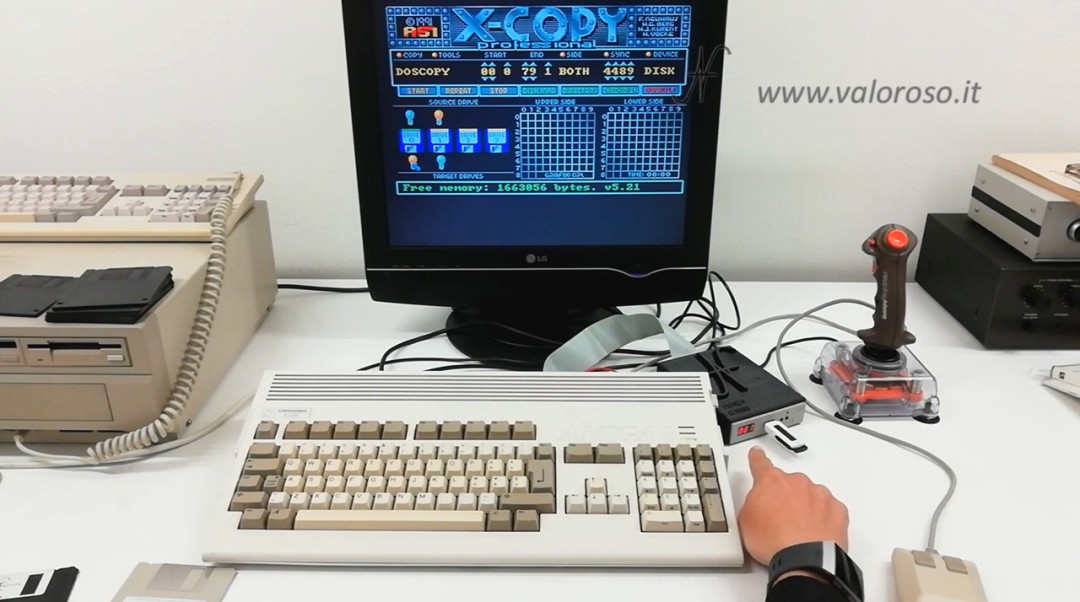 Come copiare un file da pendrive USB a dischetto, Commodore Amiga, XCopy X-Copy Pro