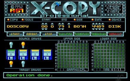 Come copiare un file da pendrive USB a dischetto, XCopy X-Copy Pro, operation done, 1992