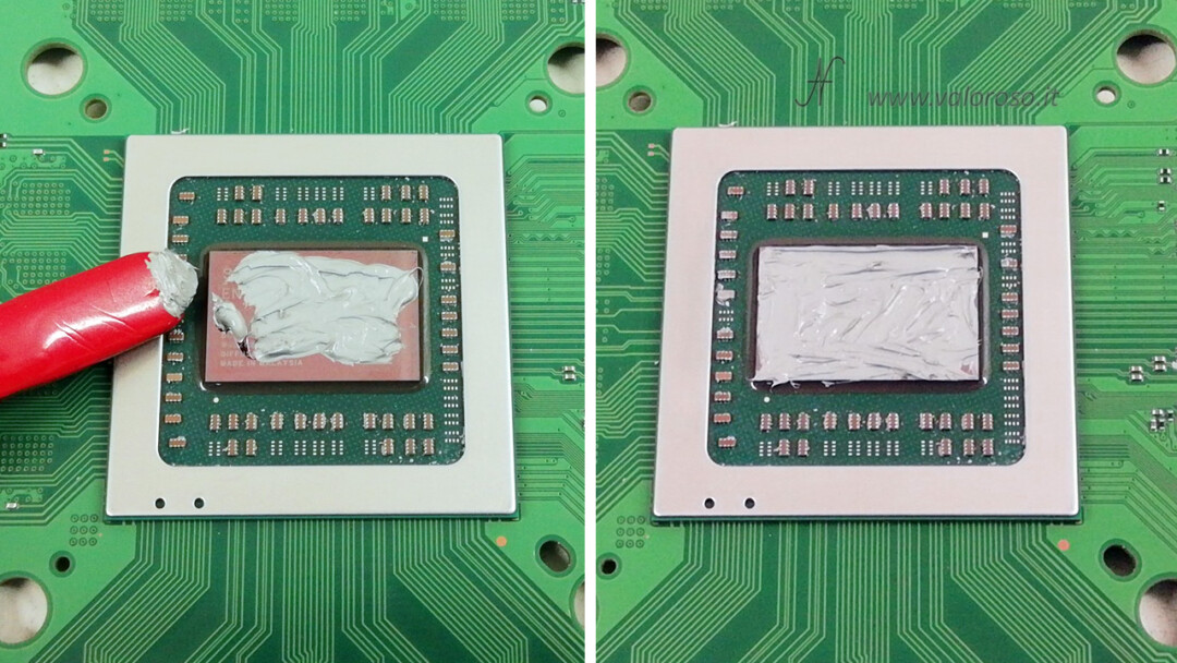 How to put thermal paste on CPU Sony PlayStation 4 Pro, PS4 Pro, Play Station, Playstation4, Noctua NT-H1 spread distribute quantity