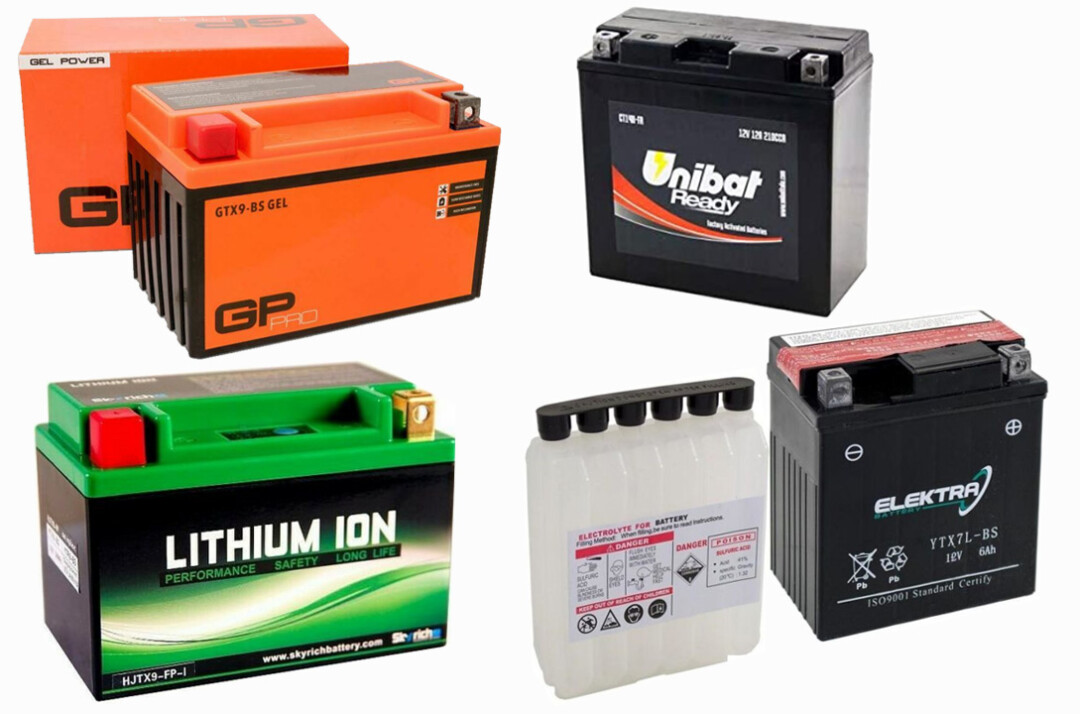 How to choose the motorcycle battery, scooter, lead, power gel, sulfuric acid, lithium ion, LiFePO4, LFP, airtight, maintenance-free, which battery to choose for the motorcycle