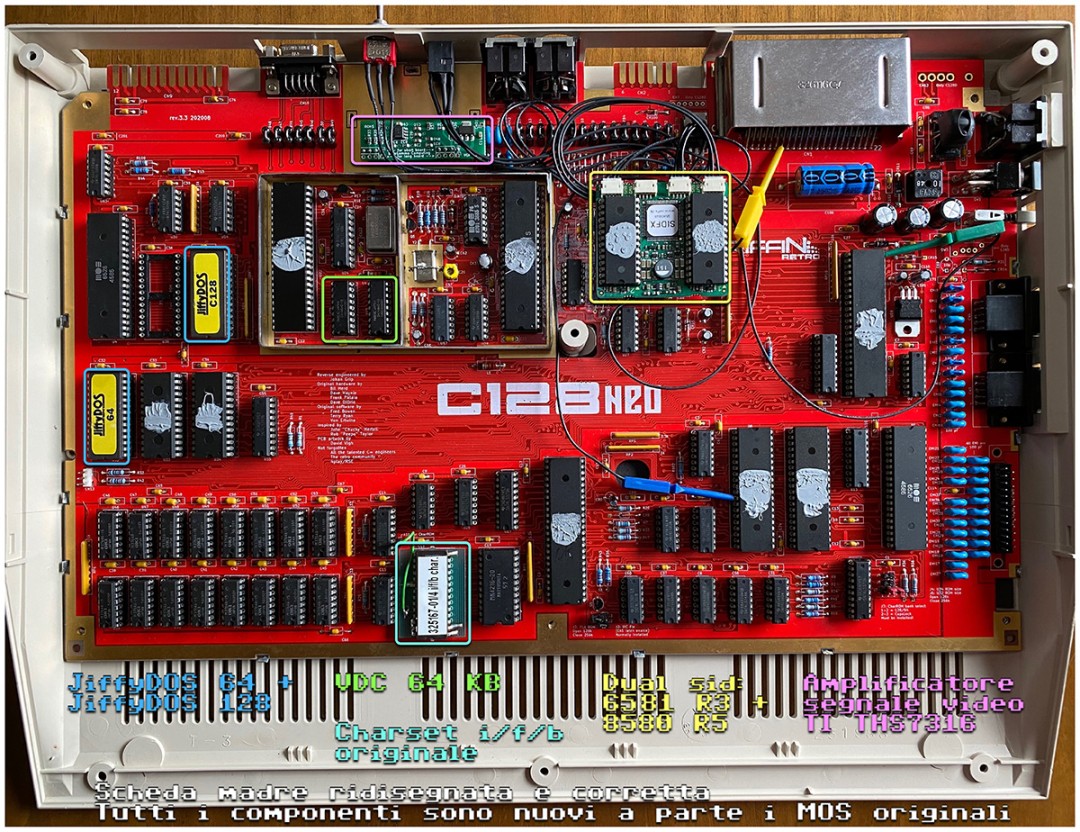 Commodore 128, C128 NEO, PCB, Accessori e giochi moderni per Commodore, con Vincenzo Bono