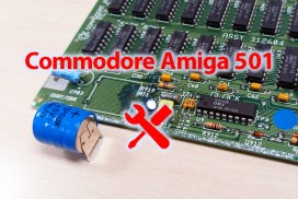 Commodore 501, Amiga 501, A501, battery replacement, repair, Commodore Amiga 500, A500 expansion RTC clock SLOW RAM 512K, article cover
