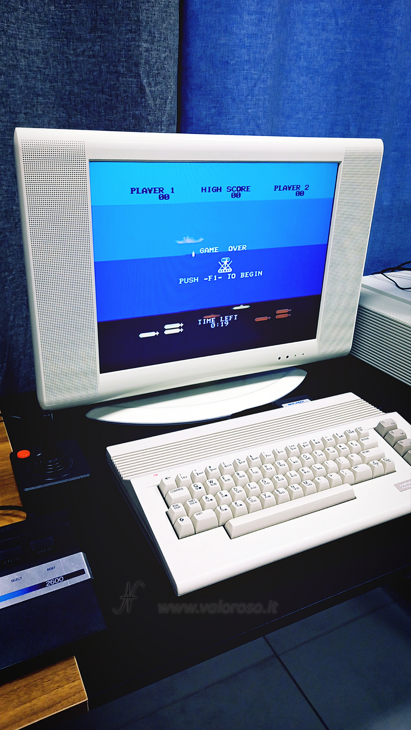 Commodore 64, C64, Sharp TV, SeaWolf videogame cartridge