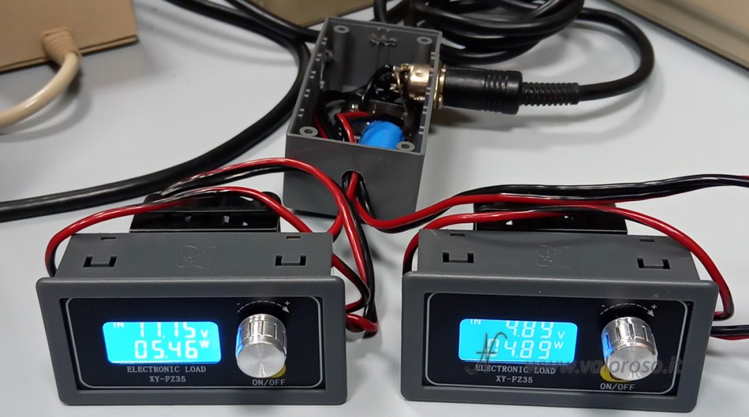 Commodore 64 PSU Tester, electronic load XY-FZ35, prova sotto carico alimentatore per Commodore 64