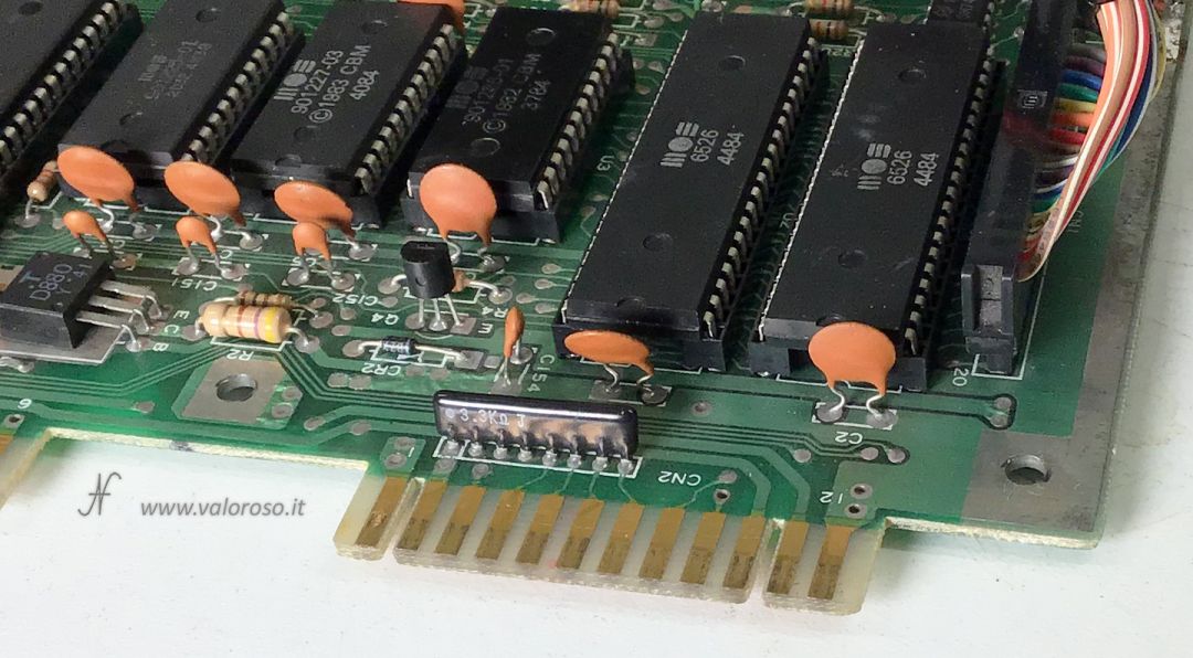 Commodore 64 user port, CIA MOS 6526, PCB, ingresso uscita PB0-PB7 connettore