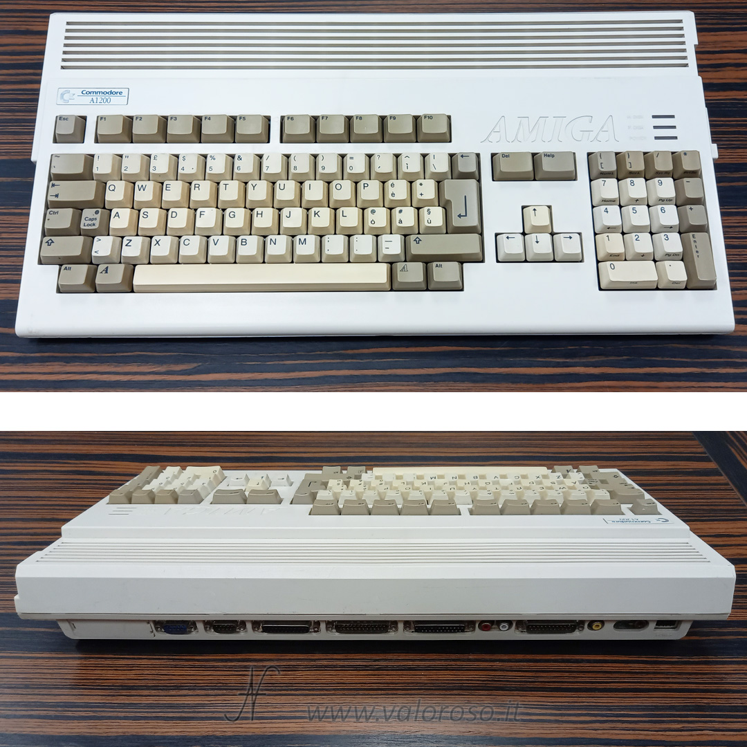 Commodore Amiga 1200 tastiera italiana e porte posteriori