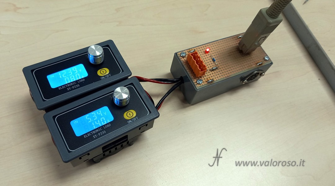Commodore Amiga PSU Tester, alimentatore con voltaggio errato da regolare, electronic load XY-FZ35 comprati su AliExpress