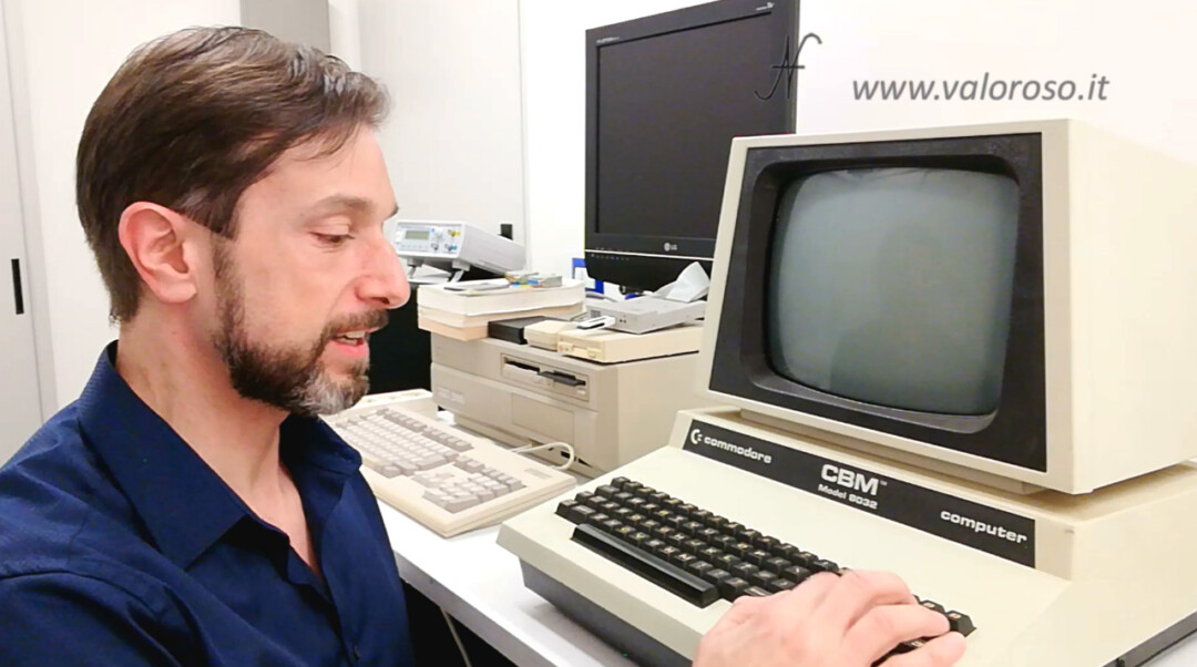 Commodore PET, CBM 8032, retro computer, Personal Electronic Transactor keyboard, Amedeo Valoroso, ValorosoIT