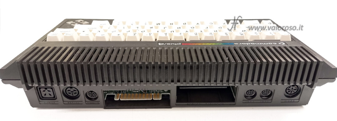 Commodore Plus4 Plus 4 rear panel back connectors, serial joystick, power, expansion, video, serial