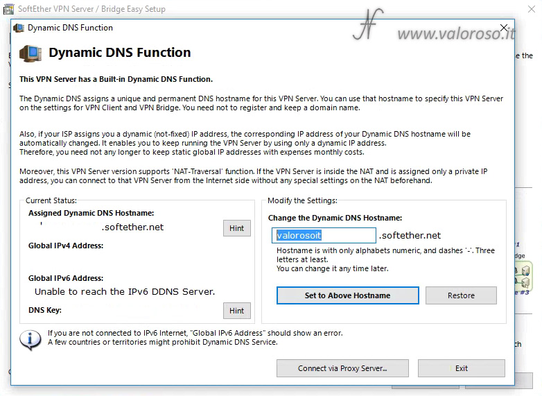 Configure SoftEther VPN Server, Dynamic DNS Function, How to create a VPN server and connect to your home LAN, installation guide, step by step tutorial to install SoftEther