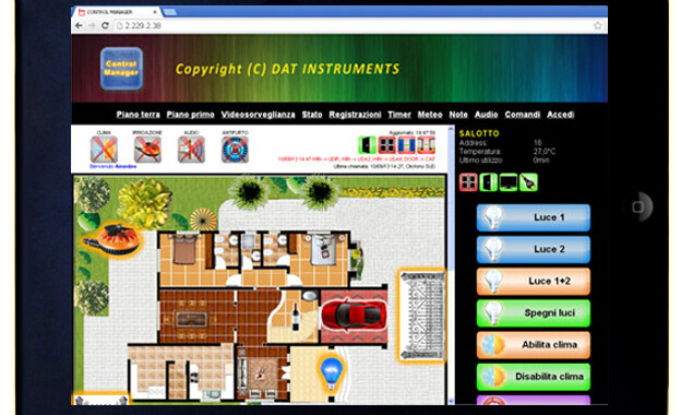 Control Casa, Control Manager, iPad, home automation, home automation, floor plan, building automation