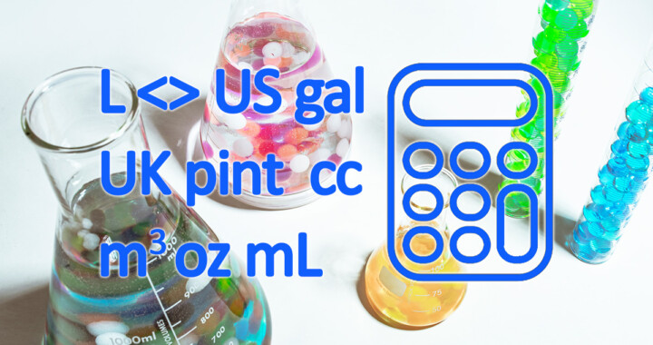 Convertitore calcolatore unità di misura volume, litri galloni pinte oncia cc m3 mc pollici cubici, Quanti litri ci sono in un gallone