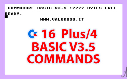 Corso Basic, Elenco comandi Basic V3.5 Commodore 16 C116 Plus4 Plus-4 Plus/4 116, elenco completo comandi funzioni istruzioni variabili riservate linguaggio basic