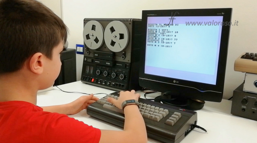 Videocorso sul Linguaggio Basic Commodore QB64, rendimento scolastico insulti valore massimo max minimo min medio sequenza di numeri