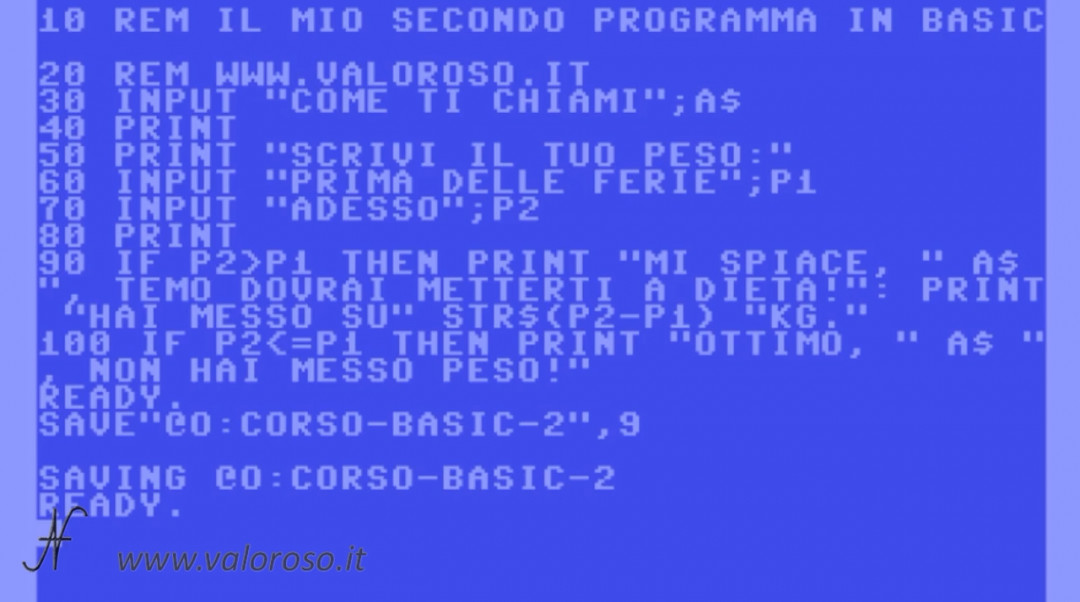 Corso programmazione Basic Commodore 2, sovrascrivere salvare un file SD2IEC emulatore MicroSD, SD, opzione @O: