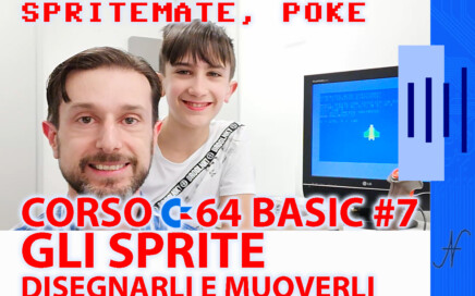 Create a sprite and move it with the Commodore 64 SpriteMate, in Basic, POKE