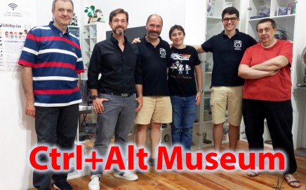 Ctrl Alt Museum, Amedeo Valoroso, Davide Fornasiero, Alberto Fornasiero, Dino Baldi, copertina, museo computer vintage a Pavia, Italia, macchine da scrivere, calcolatrici, robot, comPVter