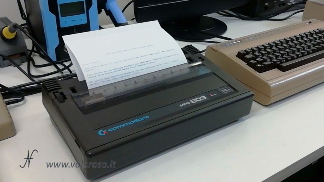 EasyScript Commodore 64, Commodore MPS803, dot matrix printer, ink, print, print