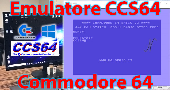 Emulatore CCS64, eseguire avviare programmi giochi utility per Commodore 64 su PC Windows 10
