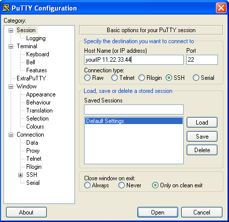 ExtraPutty logo, SSH, Linux, CentOS, commands, access set up