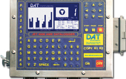 DAT instruments, JET 4000 AME I, datalogger, grouting, Lugeon tests, GIN, Permeability, Pressure, Flow, Volume, LCD, computer, keyboard, pen drives