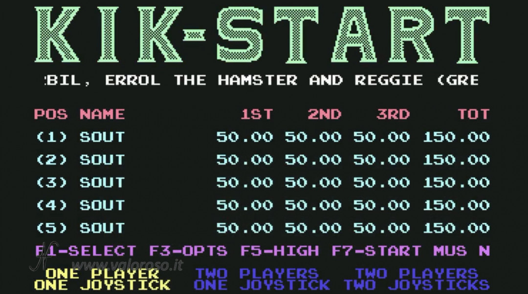 KikStart 1 KickStart Kik-Start Kick-Start, videogioco Commodore 64 motocross vintage game schermata iniziale, motociclette, trial, Shaun Southern