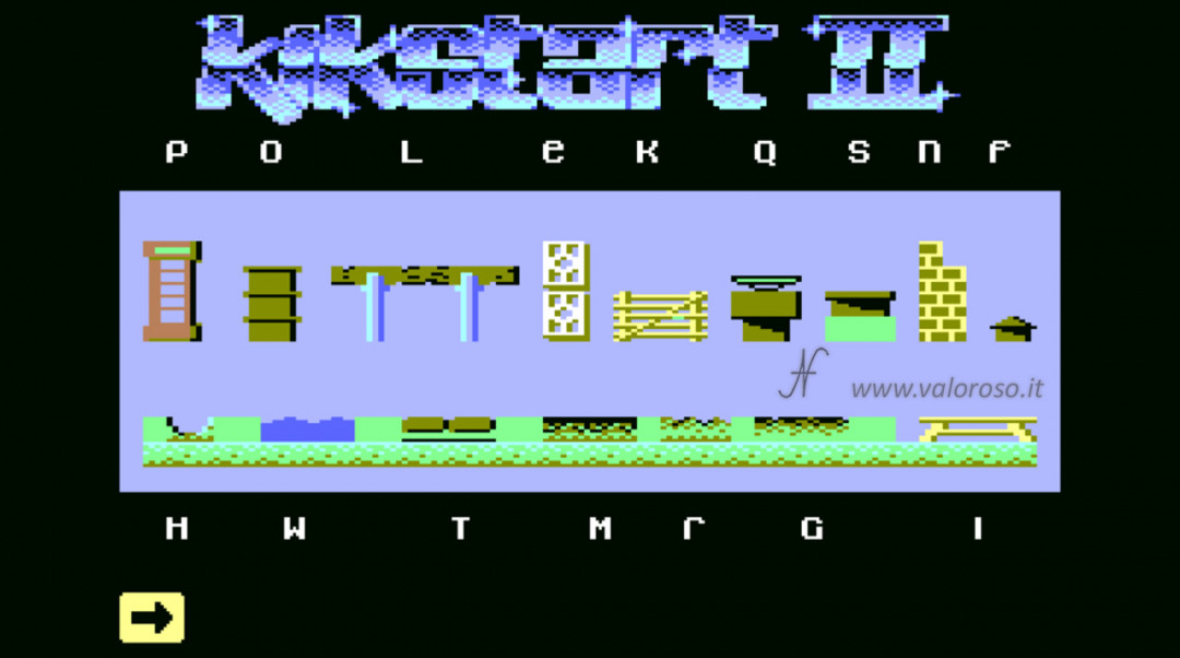 KikStart 2 KickStart II Kik-Start video game Commodore 64 set create build elements track race racing, obstacles