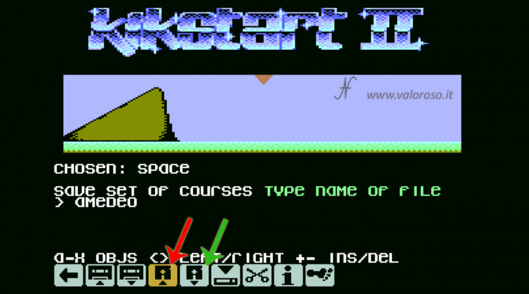 KikStart 2 KickStart II Kick-Start videogame Commodore 64 load save courses set load save racing tracks